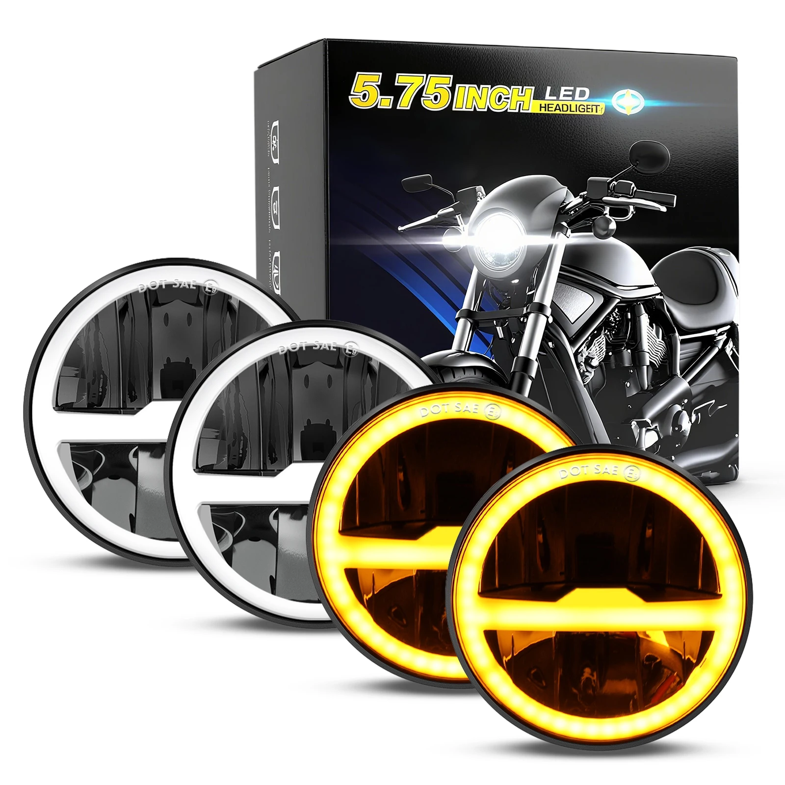 Motorcycle Led Headlight Bulb H4 - Phare de moto LED HAOLIDE 5,75