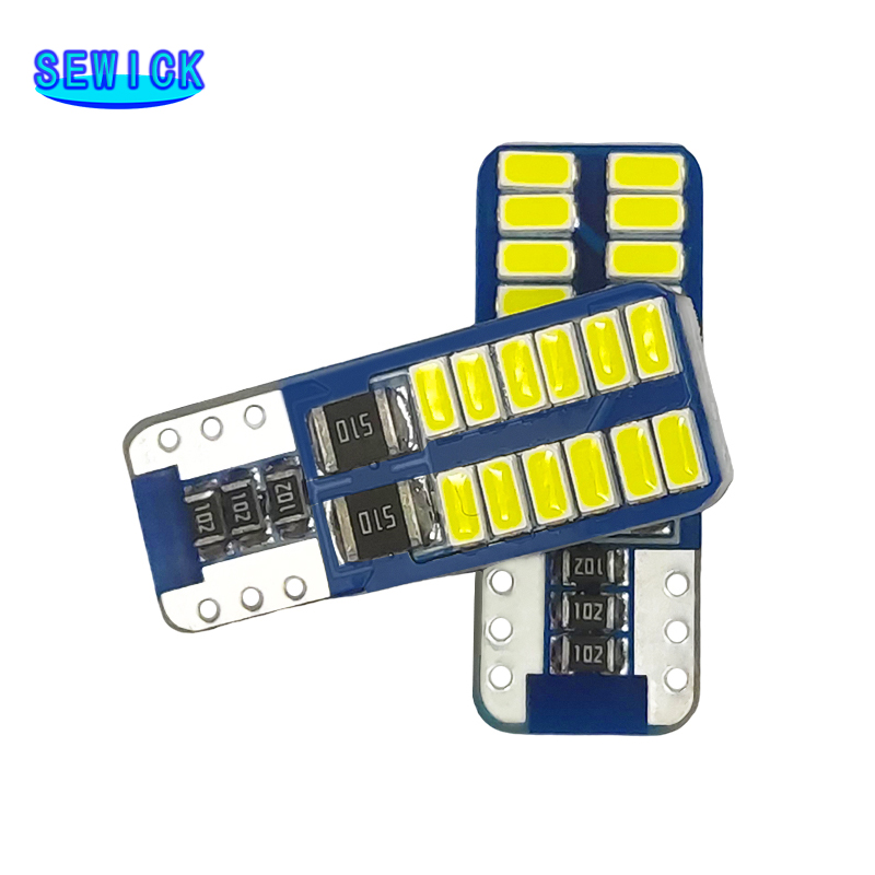 Led Tail Light Bulb Canbus - 100 ampoules LED T10 W5W 3014