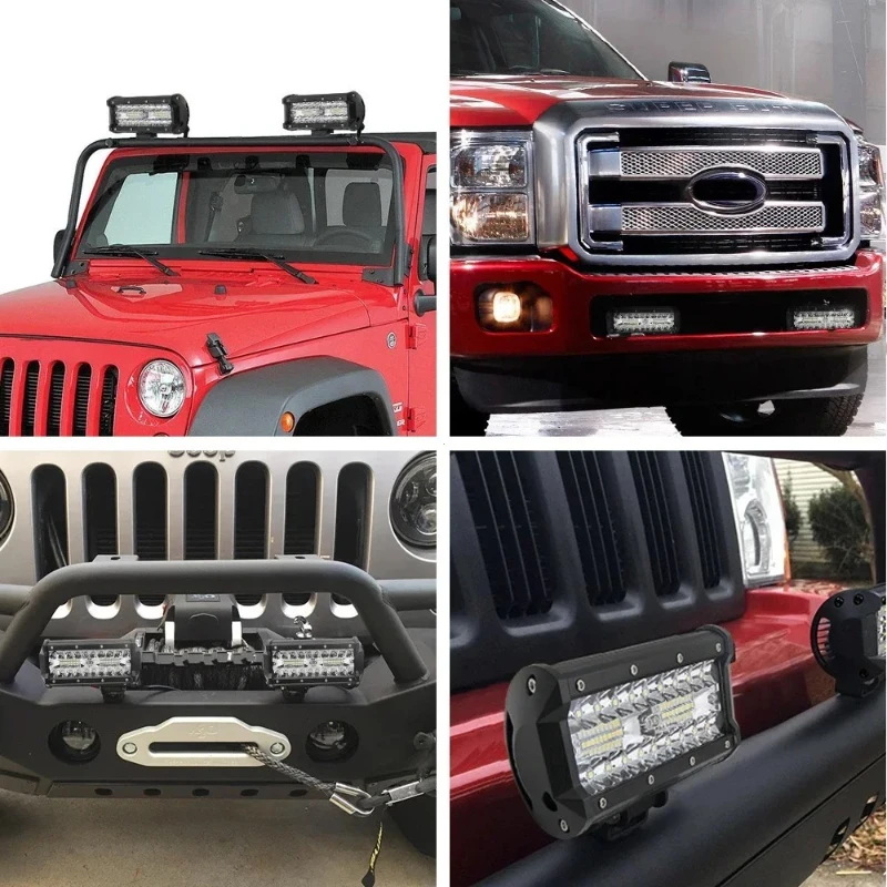 Led Work Light Bar 12 Inch Offroad - Barre lumineuse LED pour voiture, camion,