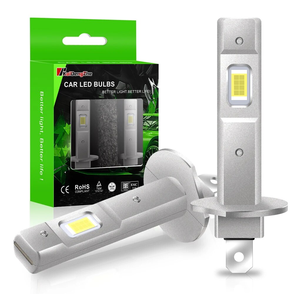 Led Headlight 6500K White 12000Lm - Ampoule de phare LED H1 pour