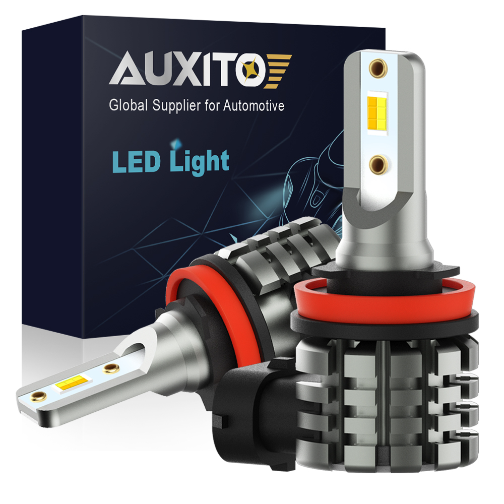 Led Fog Light H11 3000K Yellow - AUXITO-Ampoule antibrouillard LED H8 H16JP, feu