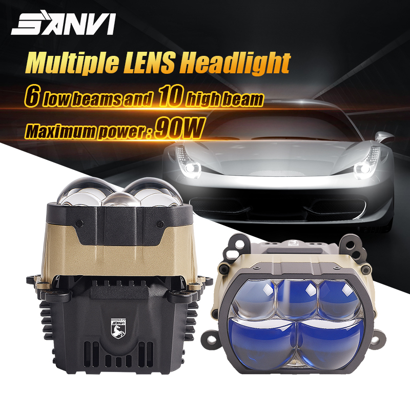 Bi Led Projector Lens 3 Inch - SANVI 180W PX8 carré Bi LED