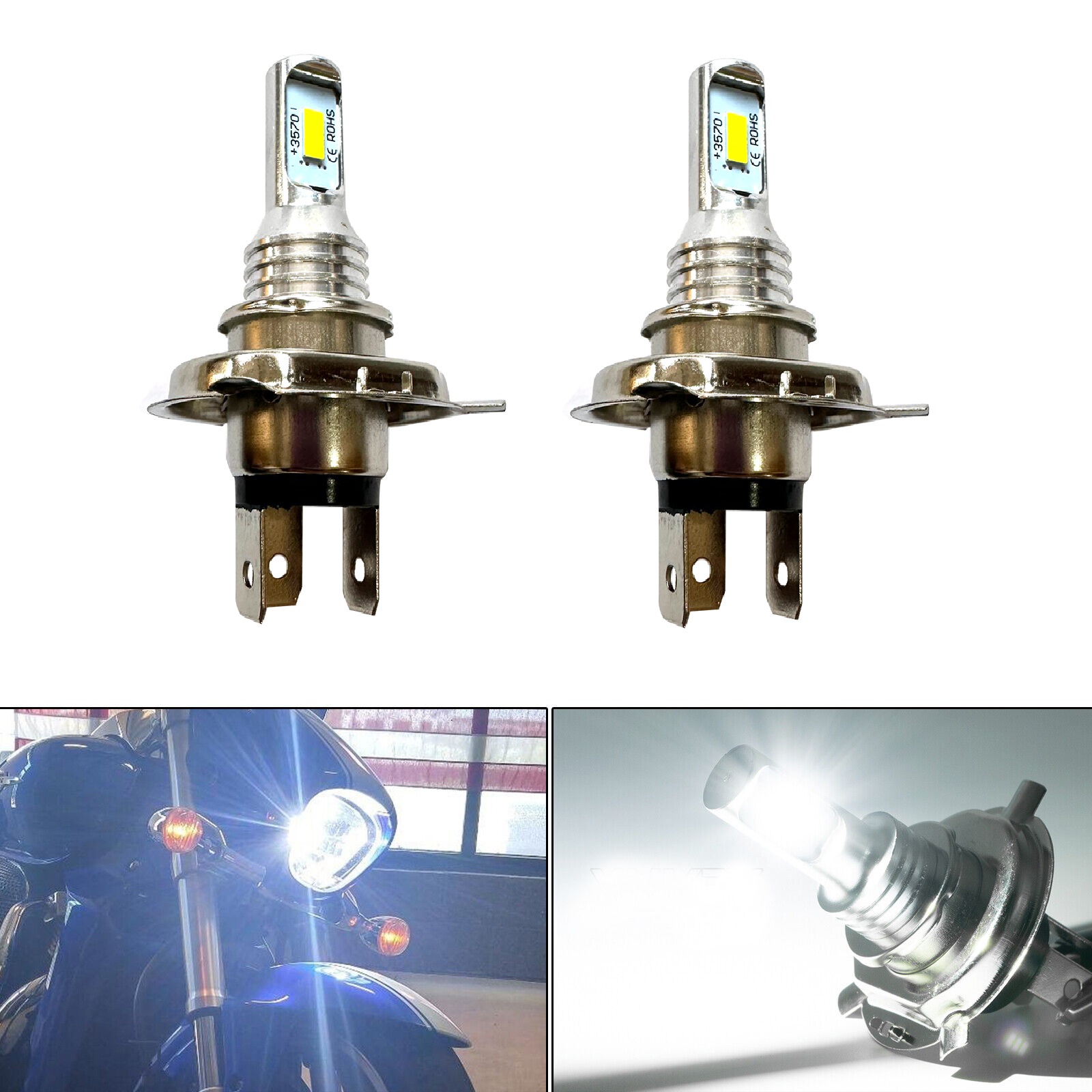 Motorcycle Led Headlight Bulb H4 - Ampoules de phares de voiture H4
