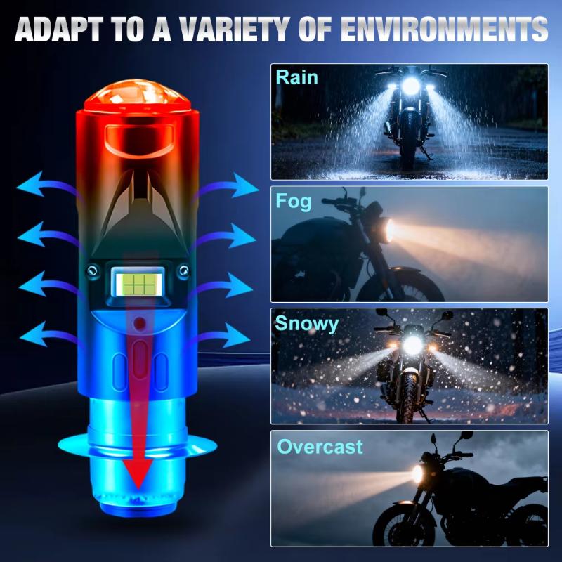 Motorcycle Led Headlight Bulb H4 - [MS] 1 pièce Ampoule de phare