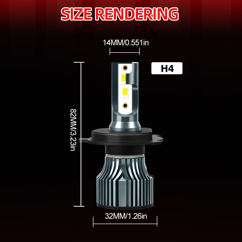 Roadsun H4/9003 Phare de voitu - Led Headlight H4 Hi Lo 120W avis et prix