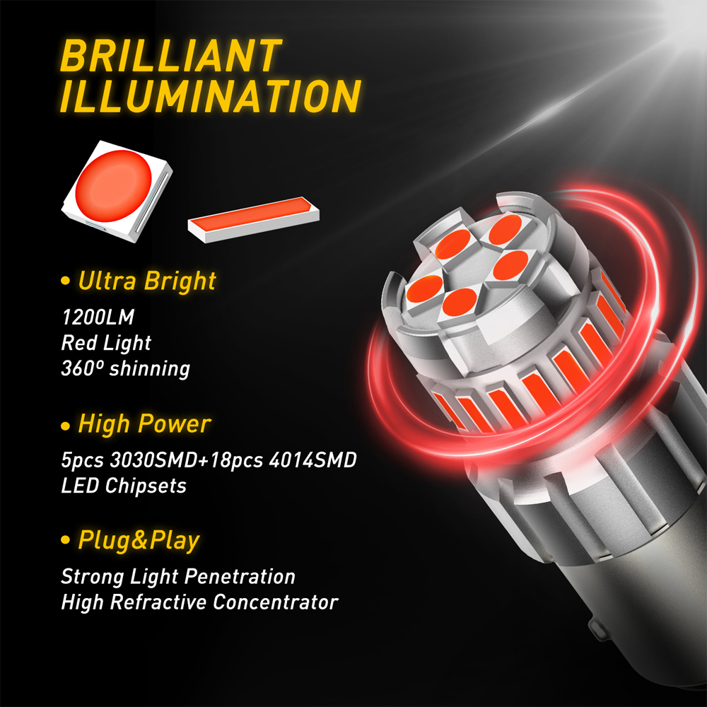 AUXITO-Ampoules LED rouges Can - Led Tail Light Bulb Canbus avis et prix