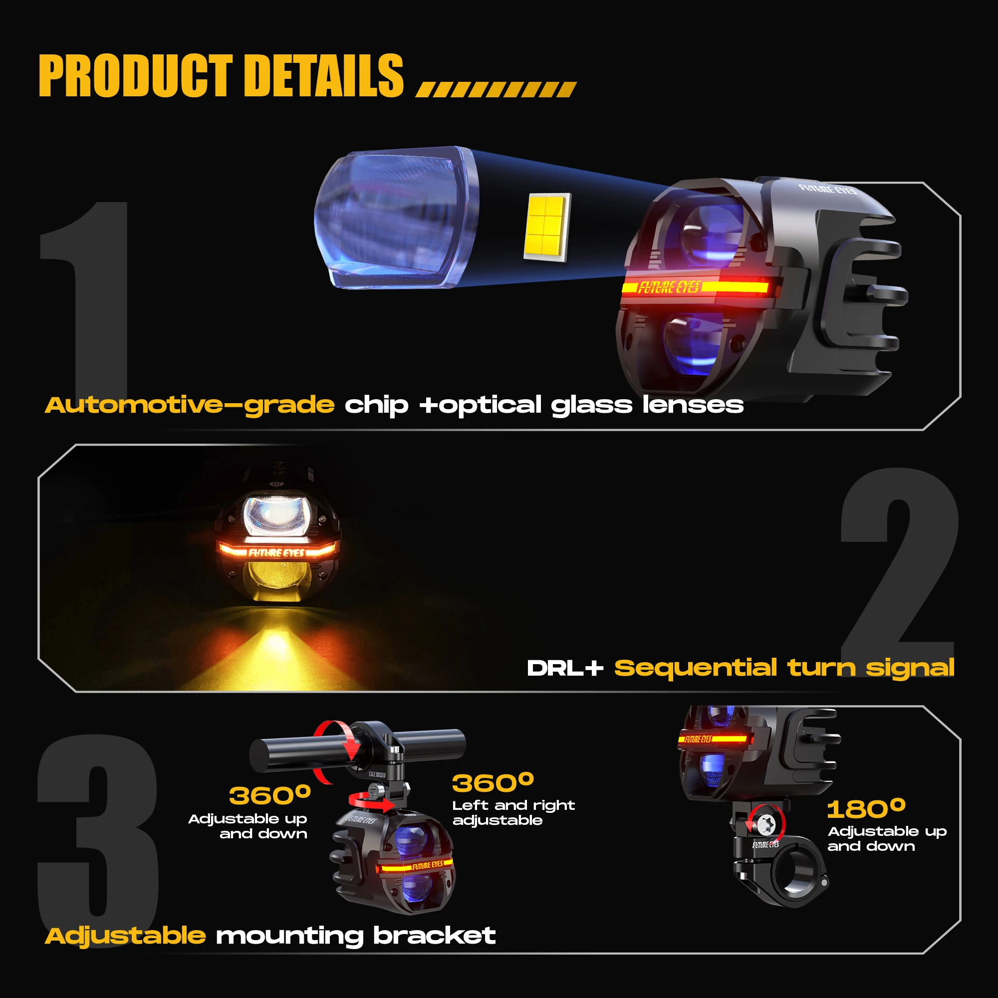 Feux antibrouillard LED pour m - Led Headlight 6500K White 12000Lm avis et prix