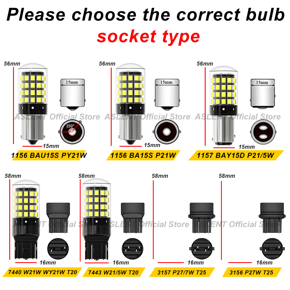2x1156 BA15S P21W BAU15S PY21W - Led Tail Light Bulb Canbus avis et prix