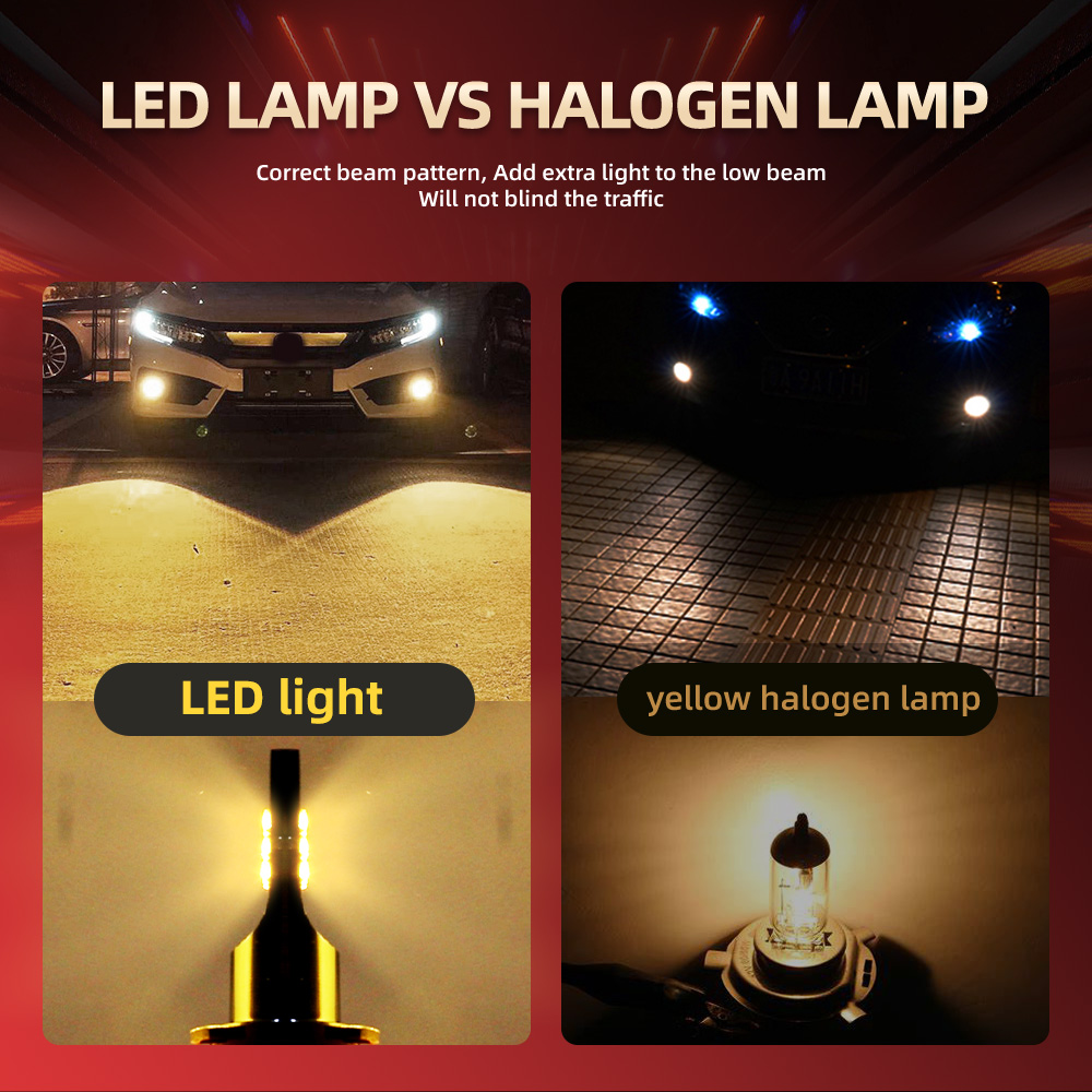 2 pièces de feux antibrouillar - Led Fog Light H11 3000K Yellow avis et prix