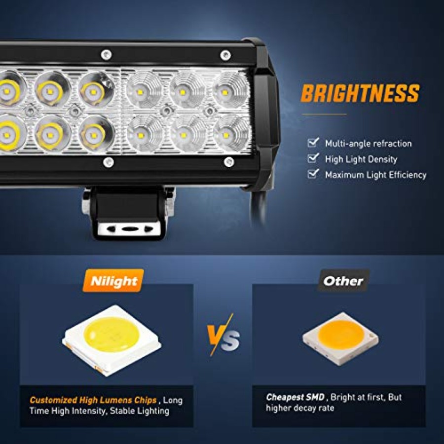 Barre lumineuse LED 2 pièces 1 - Led Work Light Bar 12 Inch Offroad avis et prix