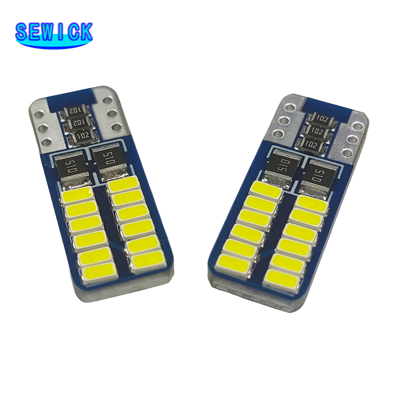 100 ampoules LED T10 W5W 3014  - Led Tail Light Bulb Canbus avis et prix