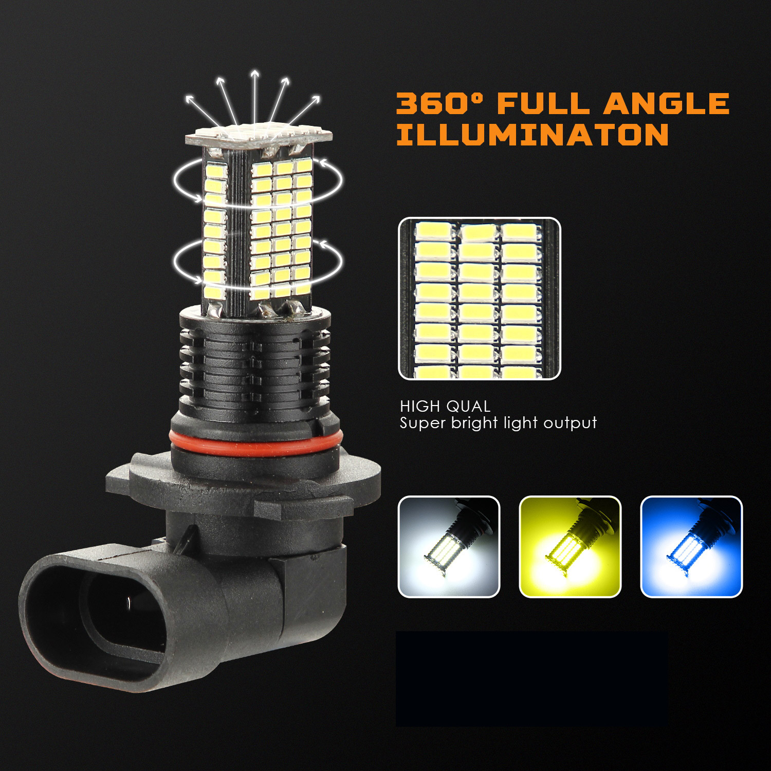 Phares antibrouillard LED H8,  - Led Fog Light H11 3000K Yellow avis et prix
