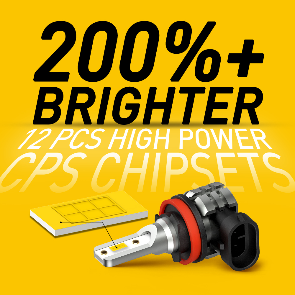 Ampoules LED AUXITO H8 H11 pou - Led Fog Light H11 3000K Yellow avis et prix