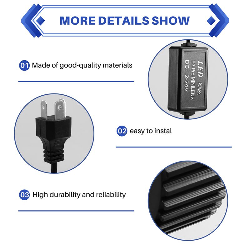 Reliable-Y3PRO-H4 Mini project - Laser Led Headlight Projector Lens avis et prix