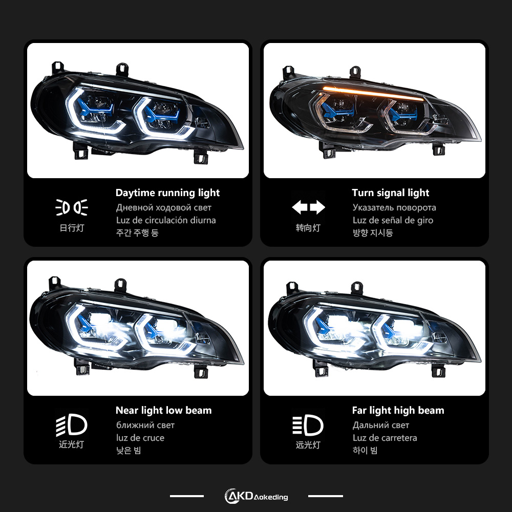 Feux avant pour X5 E70, phares - Laser Led Headlight Projector Lens avis et prix