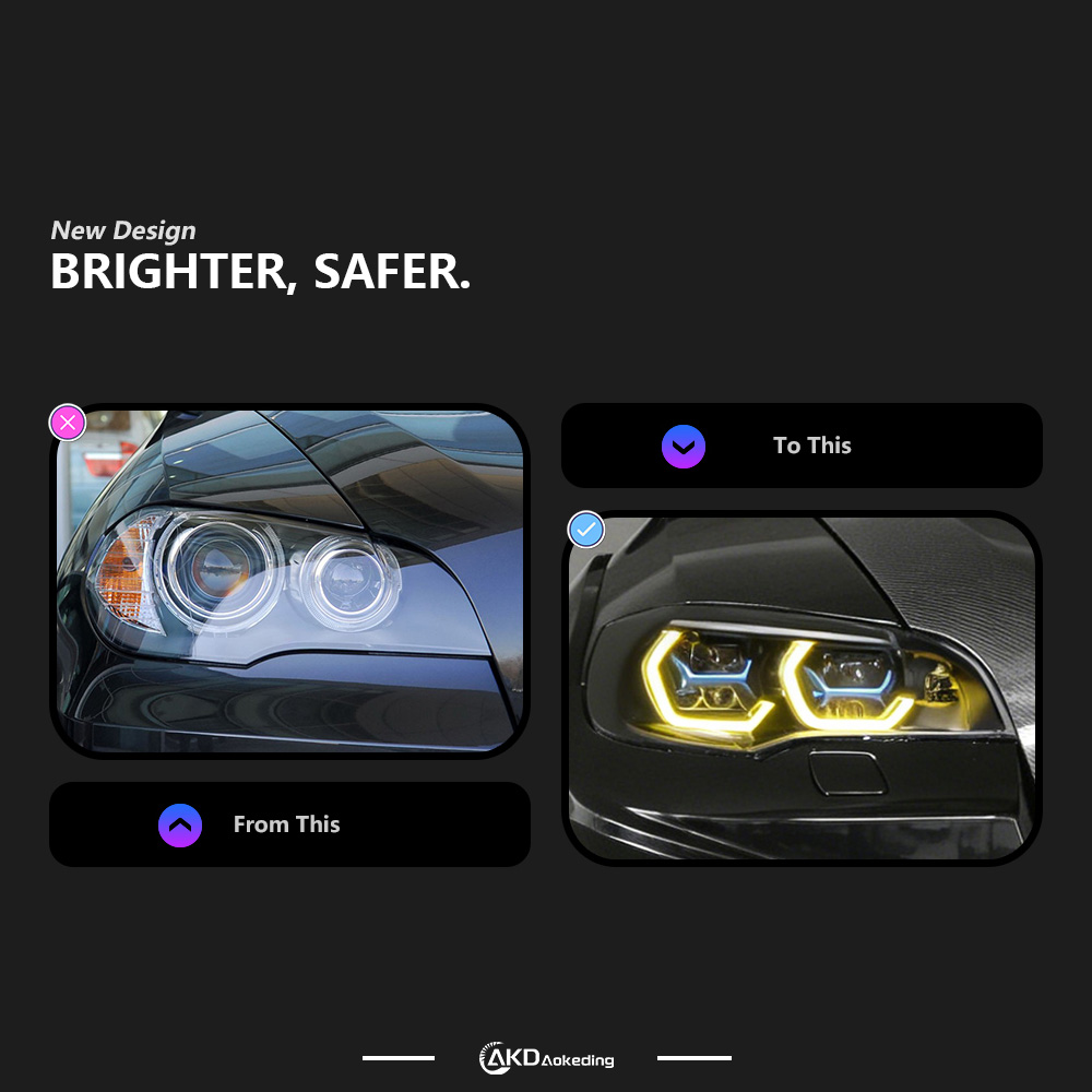 Feux avant pour X5 E70, phares - Laser Led Headlight Projector Lens avis et prix