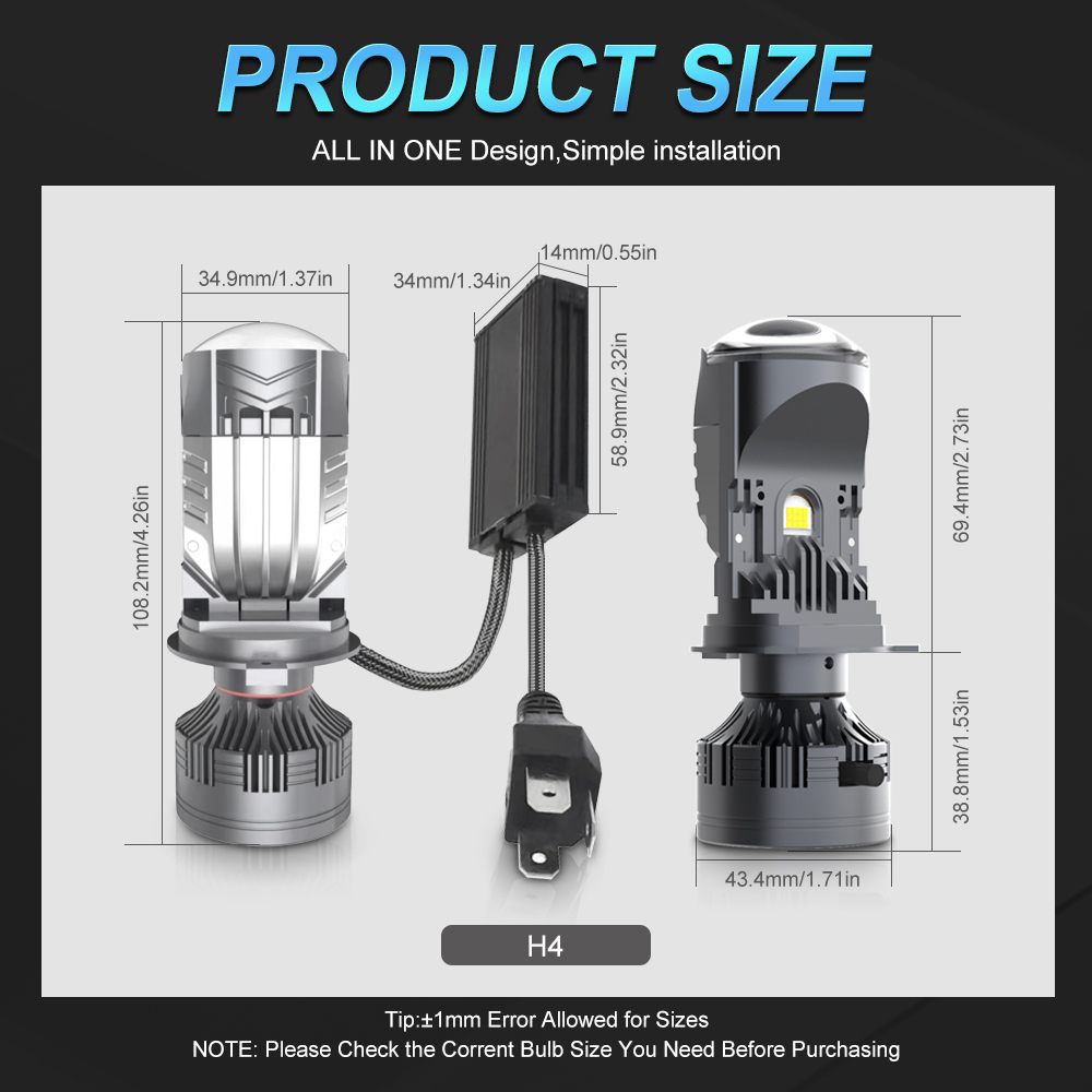 200W 40000LM Auto lampe Mini l - Led Headlight H4 Hi Lo 120W avis et prix