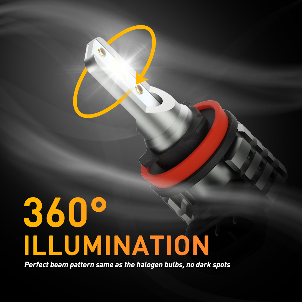 AUXITO 2 pièces L6 LED H8 H11  - Led Fog Light H11 3000K Yellow avis et prix
