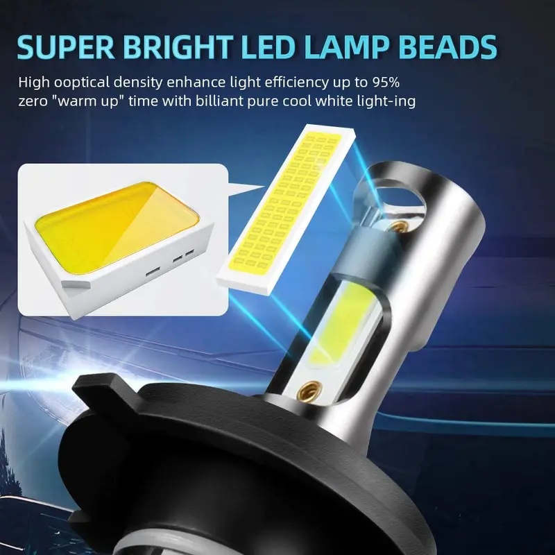 Ampoule de phare LED pour moto - Led Headlight H4 Hi Lo 120W avis et prix