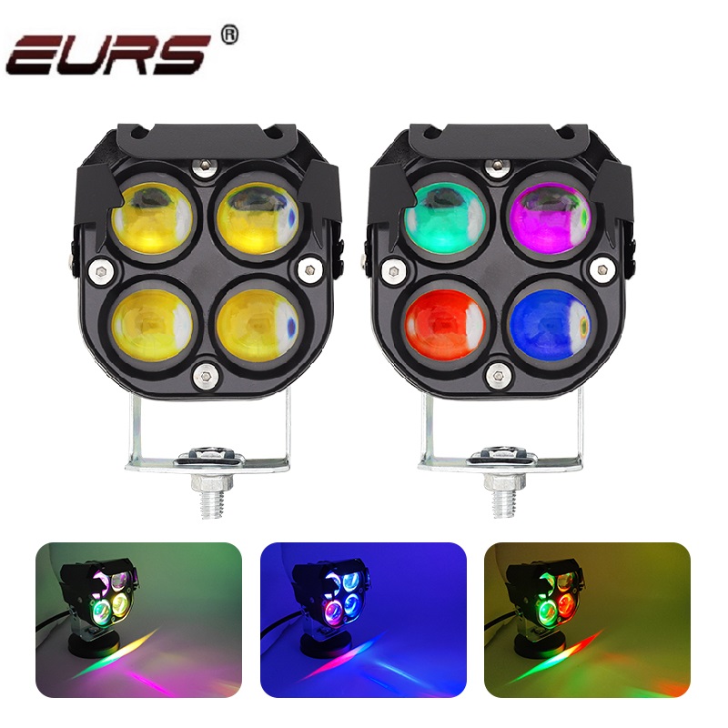 2 pièces 3 pouces 4 RGB Led pr - Led Work Light Bar 12 Inch Offroad avis et prix