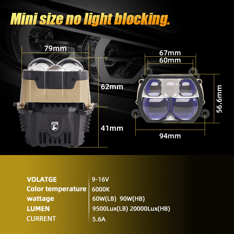 SANVI 180W PX8 carré Bi LED le - Bi Led Projector Lens 3 Inch avis et prix