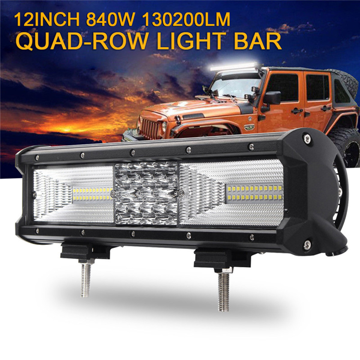 Barre lumineuse simple rangée  - Led Work Light Bar 12 Inch Offroad avis et prix