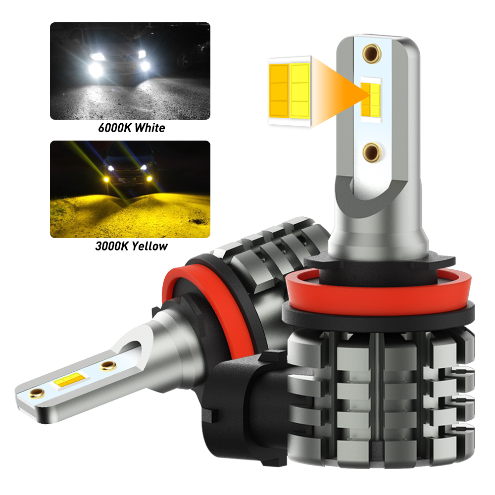 AUXITO 2 pièces Feux antibroui - Led Fog Light H11 3000K Yellow avis et prix