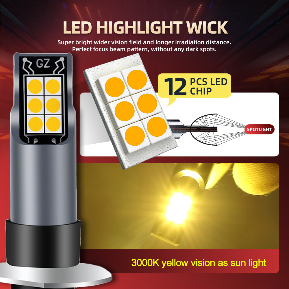 Ampoule LED pour phare antibro - Led Fog Light H11 3000K Yellow avis et prix