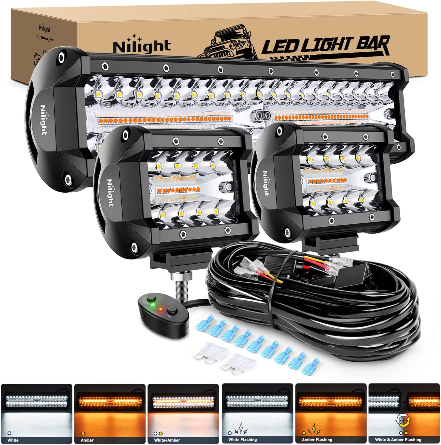 Barre lumineuse LED Nilight 12 - Led Work Light Bar 12 Inch Offroad avis et prix